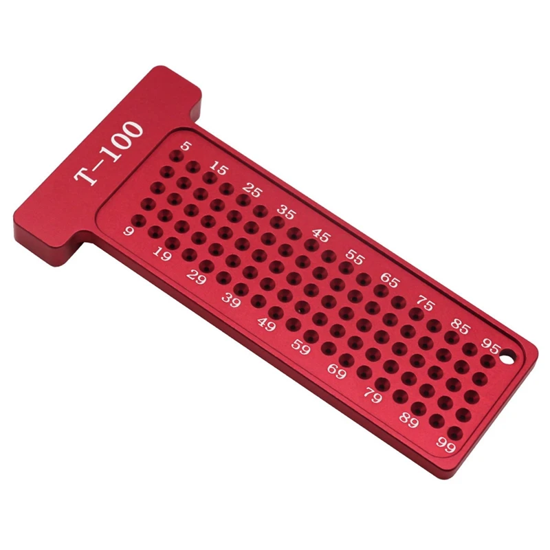 

Woodworking Scribe 100Mm T-Type Ruler Hole Scribing Ruler Aluminum Alloy Line Drawing Marking Gauge DIY Measuring Tools Reusable