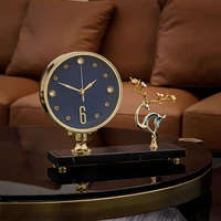 european style affordable luxury fashion clock living room home desk clock modern minimalist creative desktop clock desktop