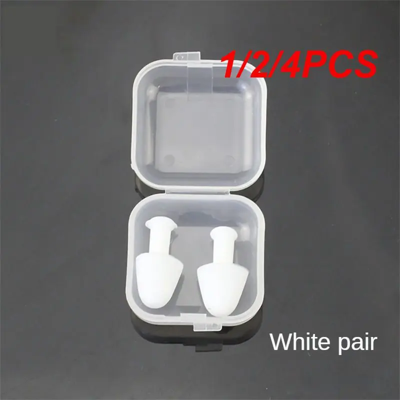 

1/2/4PCS Sleep Earplugs 4.5g Earplug Easy To Carry Out Noise Reduction Earplugs Swimming Earplugs Solid Color Silicone Earplugs