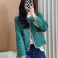 xiaoxiangfeng coat womens spring 2022 fashion trend new womens clothing haute couture green