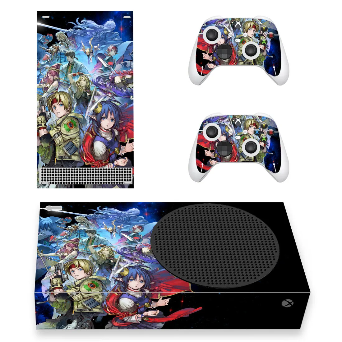 Наклейка для консоли Xbox серии S и 2 контроллера XSS