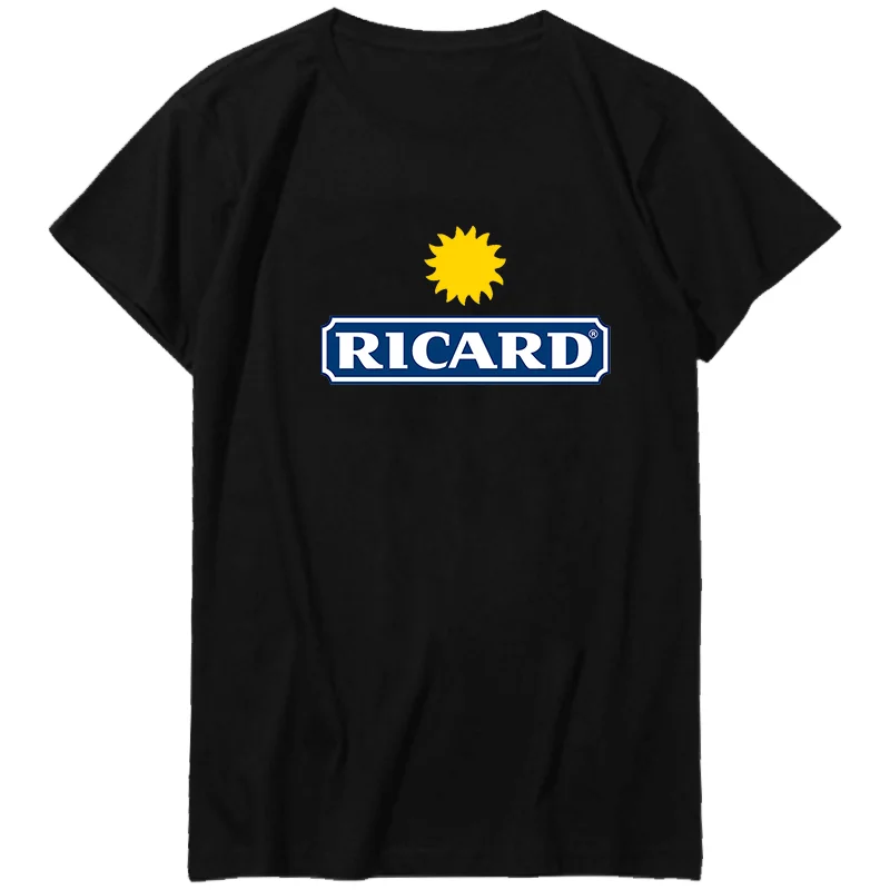 

Футболка унисекс с рикардовым дизайном, повседневная черно-белая рубашка с принтом крыла, уличная одежда в стиле Харадзюку, летняя одежда