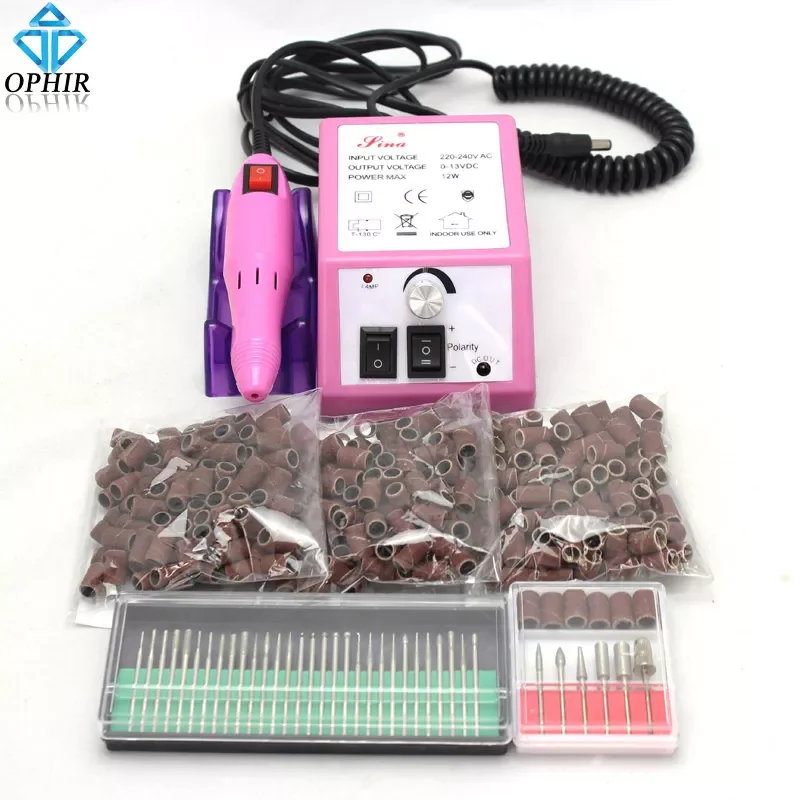 

NEW2023 Nail Drill Machine for Nail Art Manicure Pedicure Tool 30x Drill Bits 80" 120" 180" Sanding Bands_KD139+1