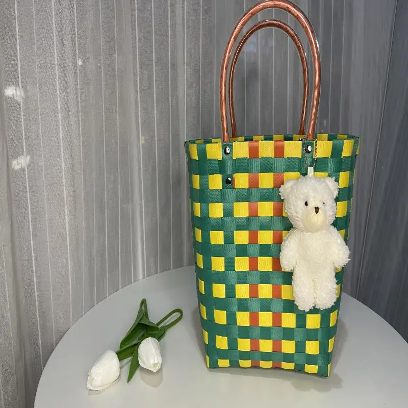 Плетеные вручную корзины из ротанга соломенная плетеная корзина травы