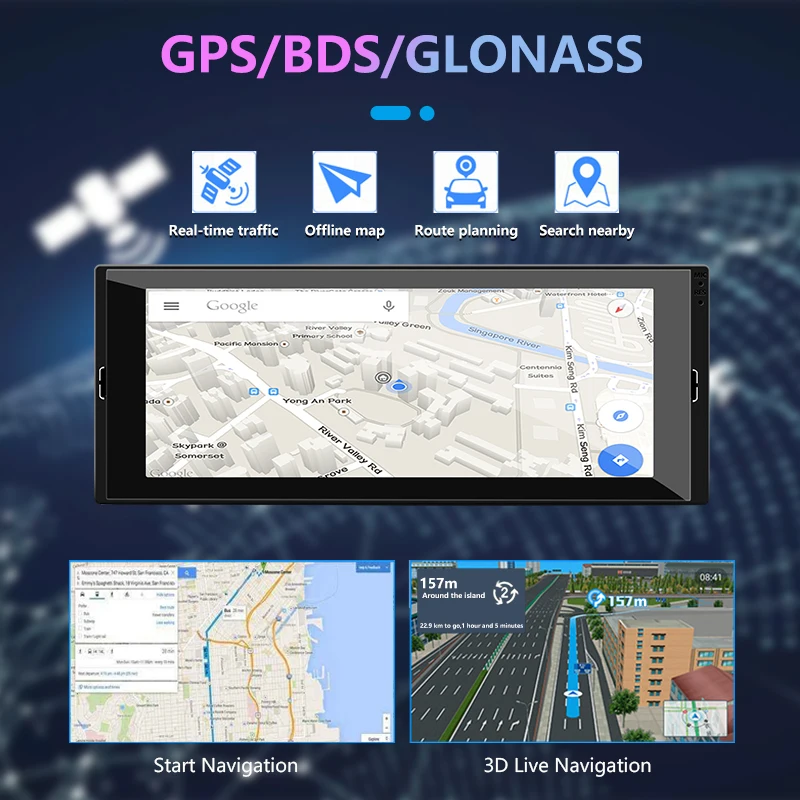 Универсальная Автомагнитола 1din мультимедийный плеер на Android сенсорный экран 6 9