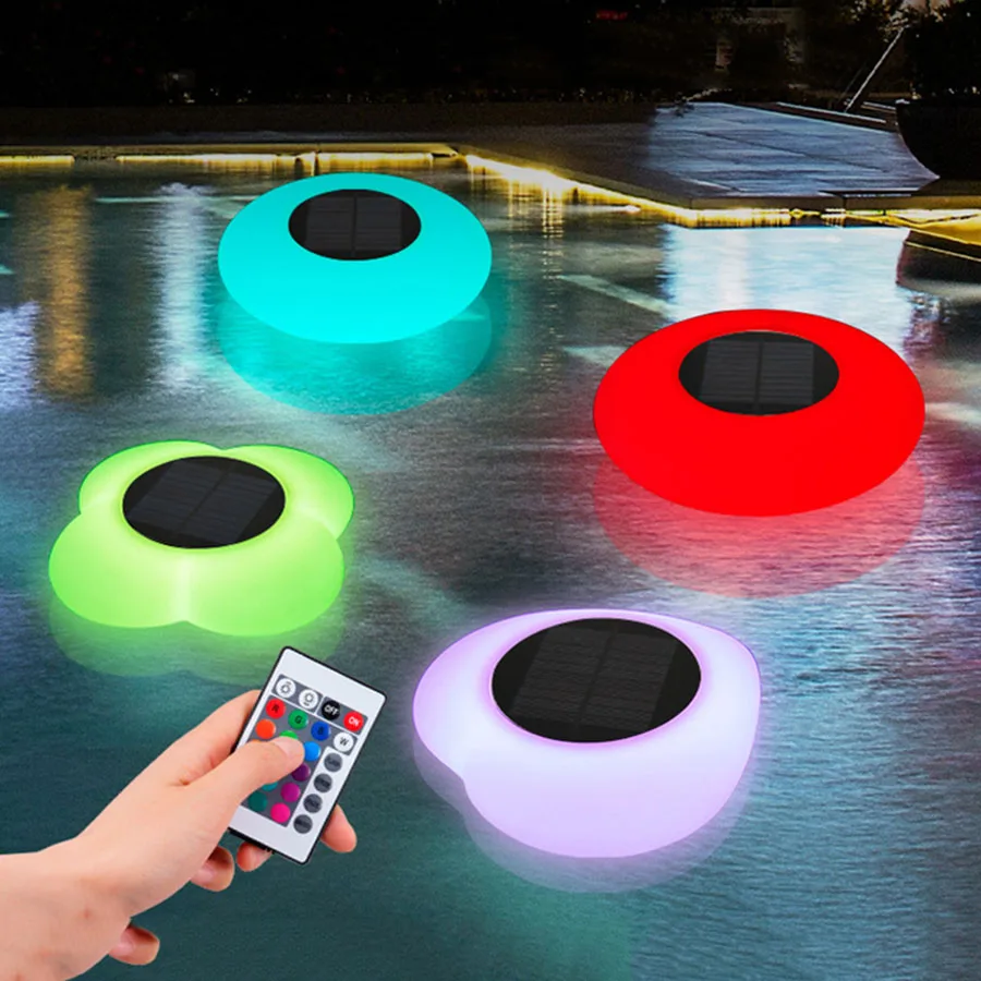 

IP68 Водонепроницаемые солнечные плавающие фонари для бассейна с дистанционным управлением