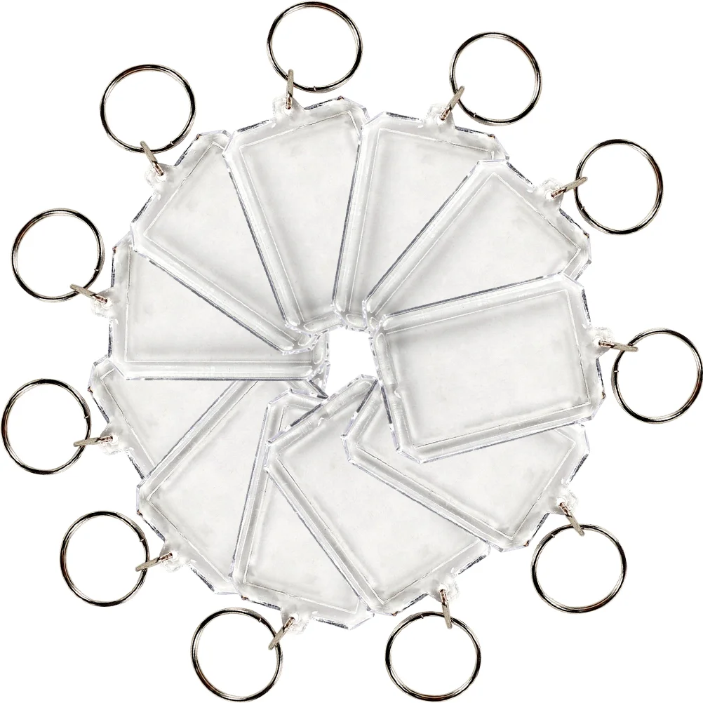 40 шт. акриловый брелок с прозрачной скобкой фоторамка прозрачное кольцо нежное