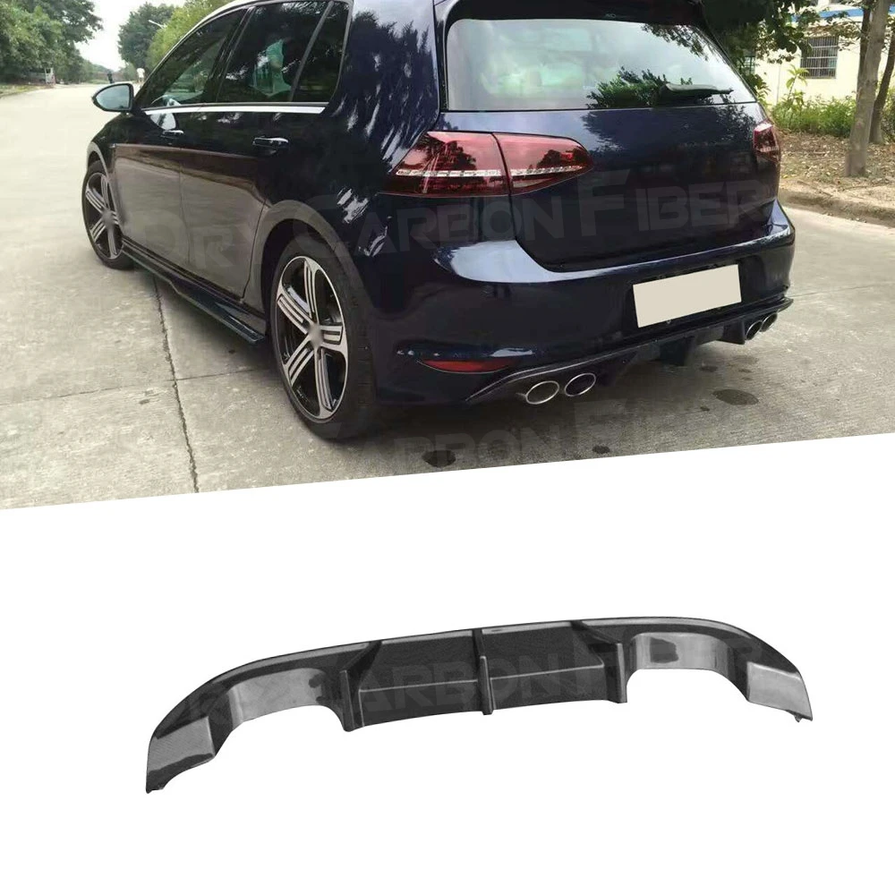 

Carbon Fiber Rear Bumper Lip Diffuser Spoiler For Volkswagen VW GOLF 7 VII MK7 R R-LINE Hatchback 2014 - 2017 FRP