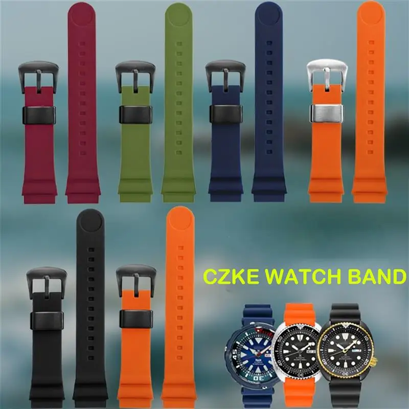 Ремешок MAISITU для Seiko 5 No. Solar мужской силиконовый резиновый браслет спортивного