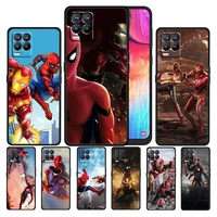 avengers iron man spiderman for oppo realme gt neo master edition 9 8 7 pro c21s narzo 30 soft silicone black phone case cover