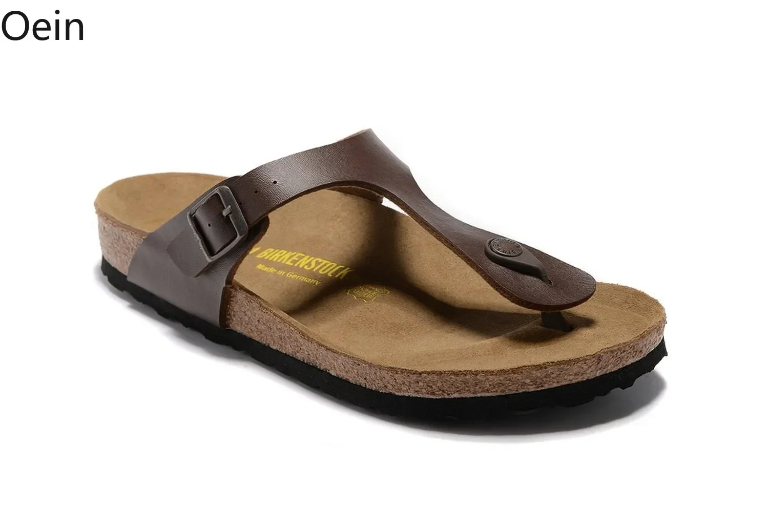 Мужские сандалии для пляжа с ремешком кожаная пробковая пляжная обувь шлепанцы
