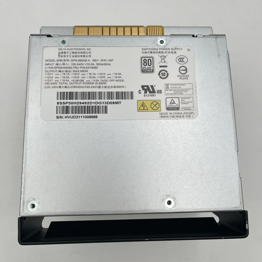 Блок питания для серверной рабочей станции Lenovo P720 P520 690 Вт 54Y8980 DPS-690AB A