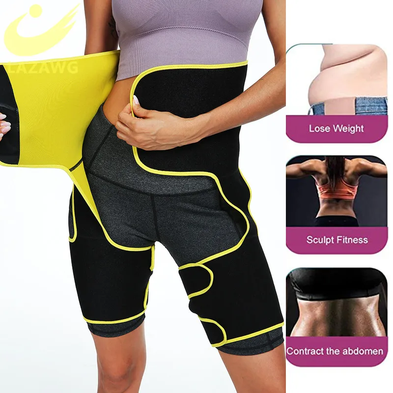 LAZAWG Waist Trainer Shaping Neoprene Thigh Shaper High Waist Ultra Light Thigh Trimmer Butt Lifter Weight Loss Workout Fitness