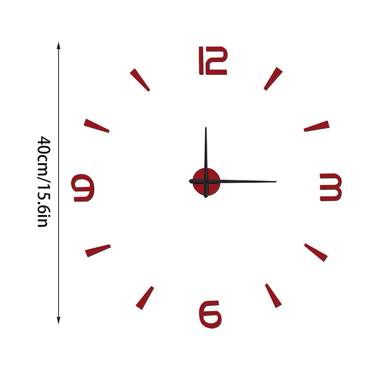 Настенные часы 3D зеркальные креативные настенные сделай сам с бесшумными