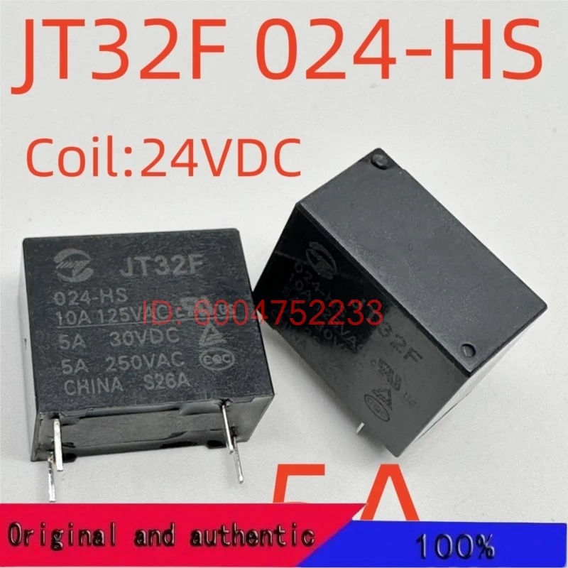 10 шт. новых реле JT32F 009-HS, 005-HS, 012-HS, 024-HS; JT32F-G 012-HST, 012-HST(382), 024-HST; (32F-1A-5A10A) 4-контактные реле (art.: 3920da2741417) - 3920da2741417