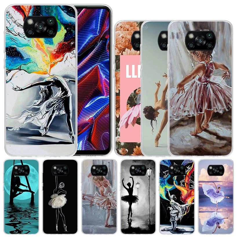 

Мягкий чехол с изображением балерины Танцующей Балерины для Xiaomi Poco X5 Pro X4 Gt X3 Nfc M5S чехол для телефона с рисунком M4 M3 M2 F3 F2 F1 Mi Note 10 Lite C