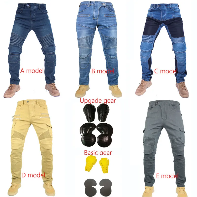 Kominie Collection Classic Denim UGB06 PK718 PK719 4X Zip Motorcycle Pants  Pantalones Motocicleta Hombre Featherbed Jeans Gears