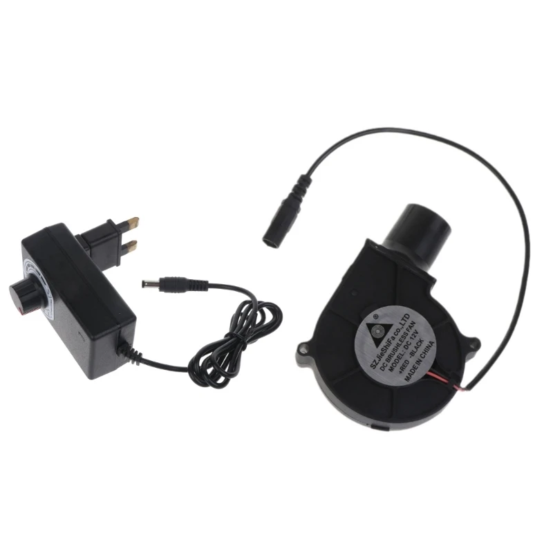 

Вентилятор для барбекю, 12 В, с регулируемой скоростью, штепсельная вилка UK/EU