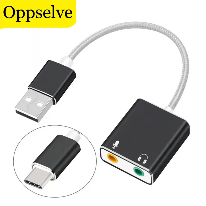 

Внешняя звуковая карта 2 в 1 с двумя отверстиями и разъемом USB 3,5 мм