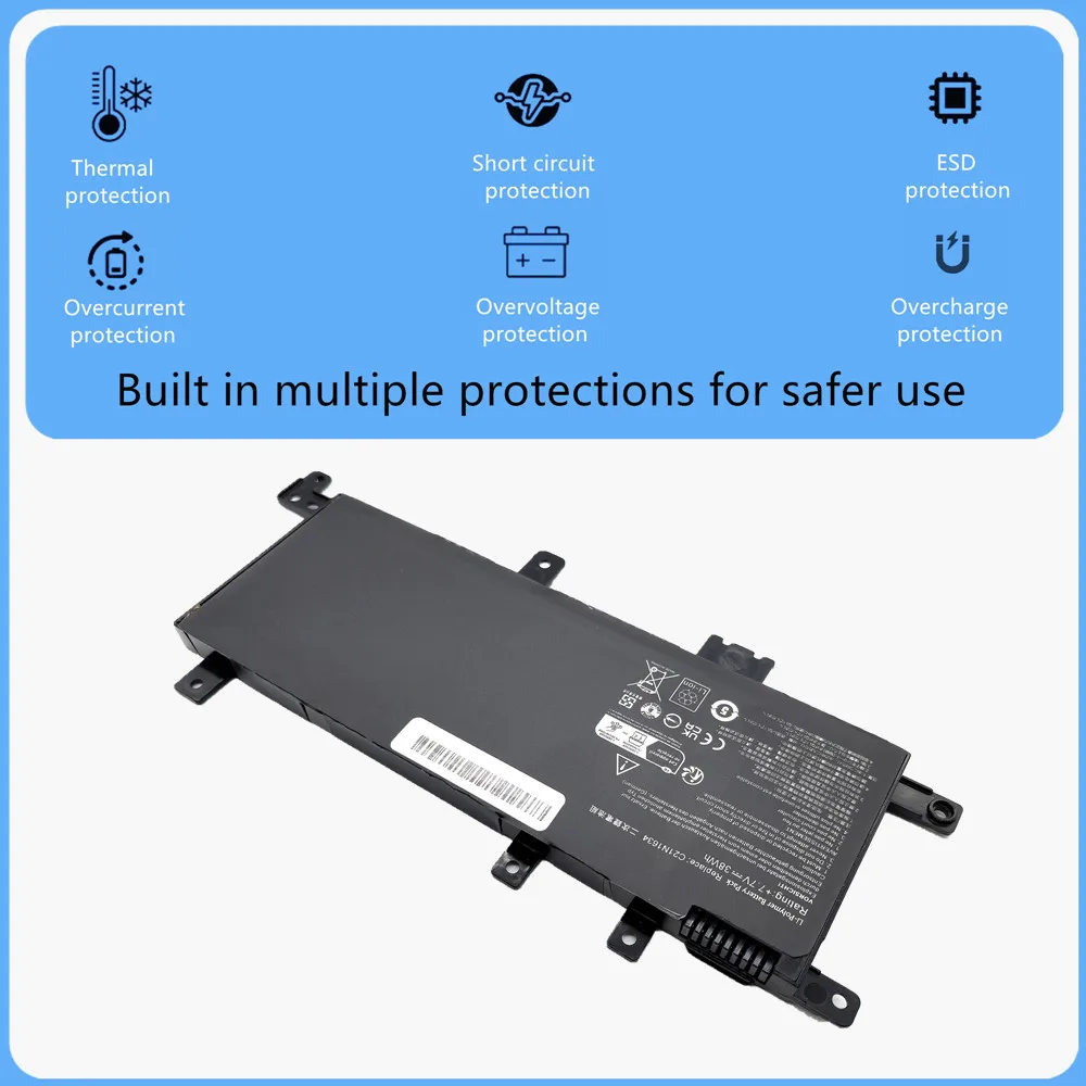 Аккумулятор для ноутбука C21N1634 для ASUS VivoBook X580B A580U X580U R542U R542UR X542U FL5900L FL8000L 2ICP459134 (art.: 3920da2e8ea9c) - 3920da2e8ea9c
