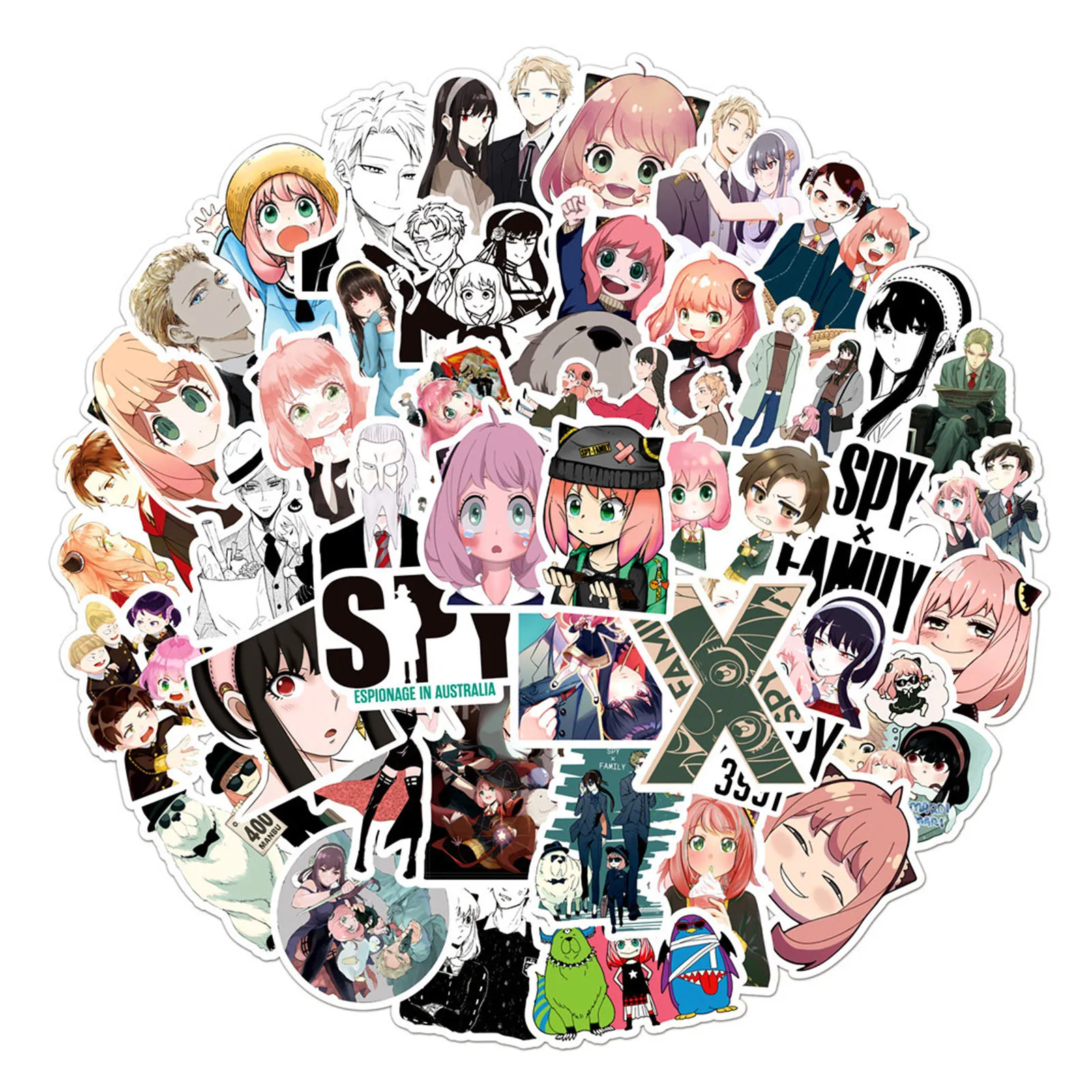 

Spys X FAMILY Stickers Spys Family Graffiti Stickers For DIY Luggage Laptop Motorcycle Bottle Refrigerator Bumper Sticker