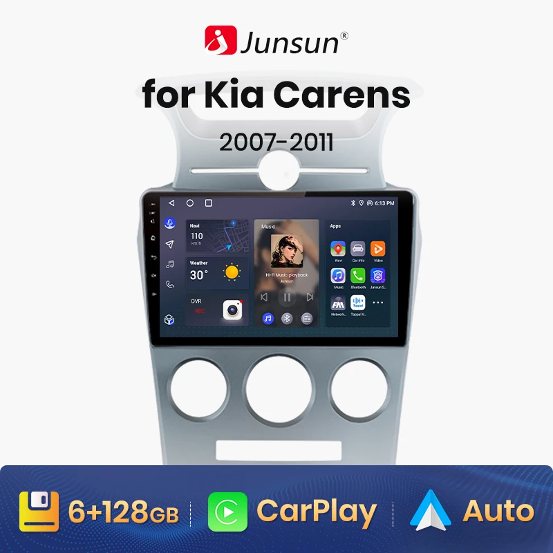 

Junsun V1 AI Voice Wireless CarPlay Android Auto Radio for Kiaens 2007-2011 4G Car Multimedia GPS 2din autoradio