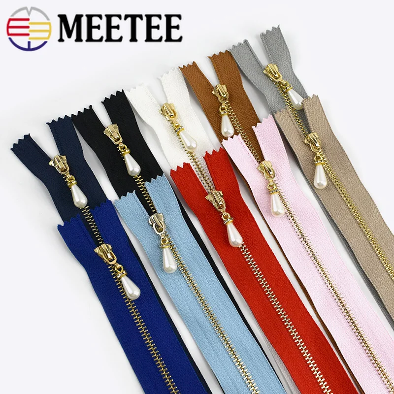 

2/5Pcs 3# Metal Zippers 15-30cm Close-End 40-70cm Open-End Auto Lock Zip For Jacket Zipper Repair Kit DIY Sewing Accessories