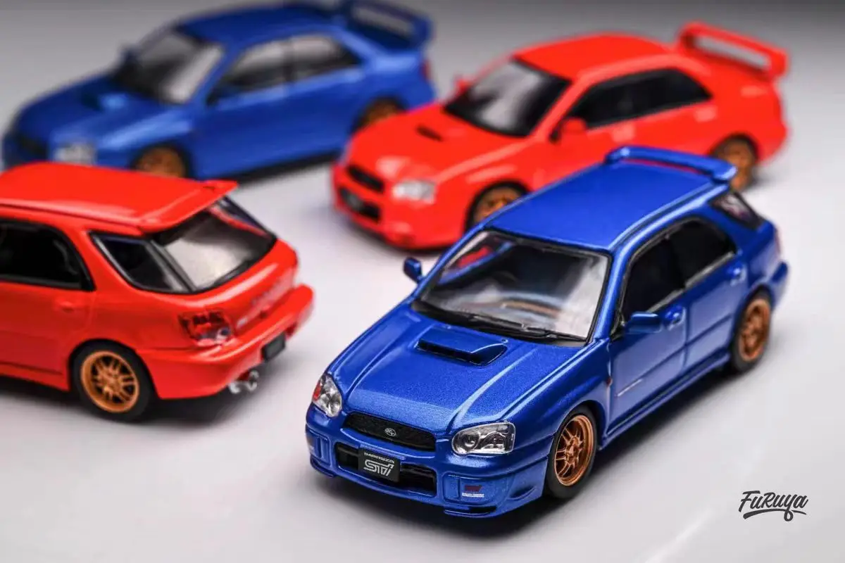 Furuya 1:64 SUBARU Impreza WRX STi Sedan Wagon Bugeye Blobeye GD GG Литая под давлением модель автомобиля