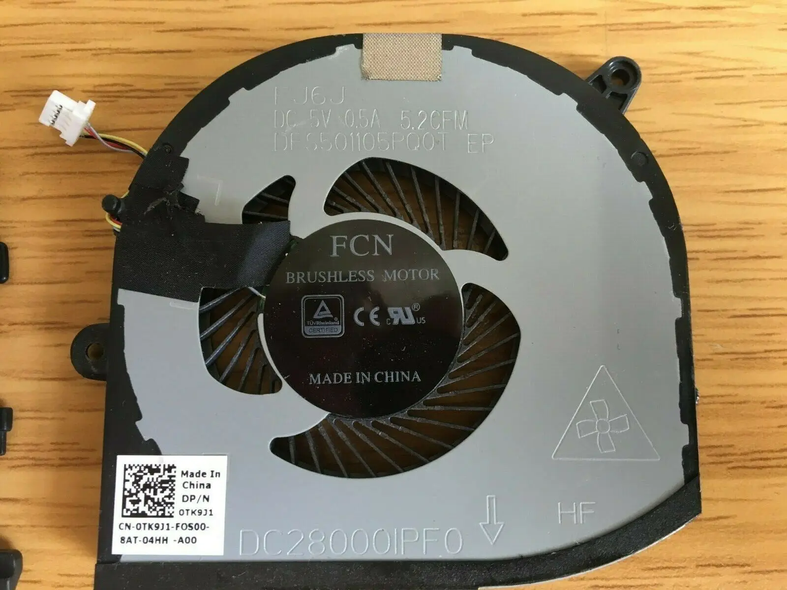

FOR Dell Inspiron XPS 15 9560 9570 Laptop CPU GPU Cooling Fans 008YY9 0TK9J1