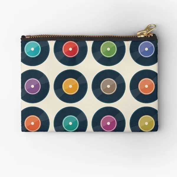 Vinyl Record Collection  Zipper Pouches Socks Pure Men Cosmetic Wallet Panties Packaging Small Money Coin Pocket Storage