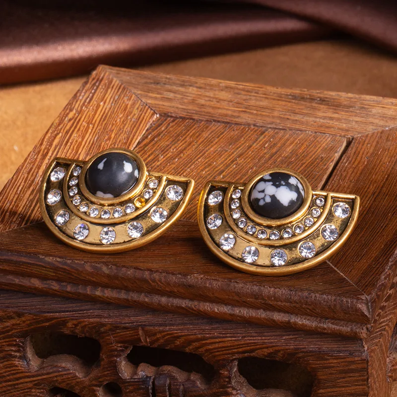 Средневековый орнаментS925Серебряная игла французский вход Люкс Полукруг Серьги