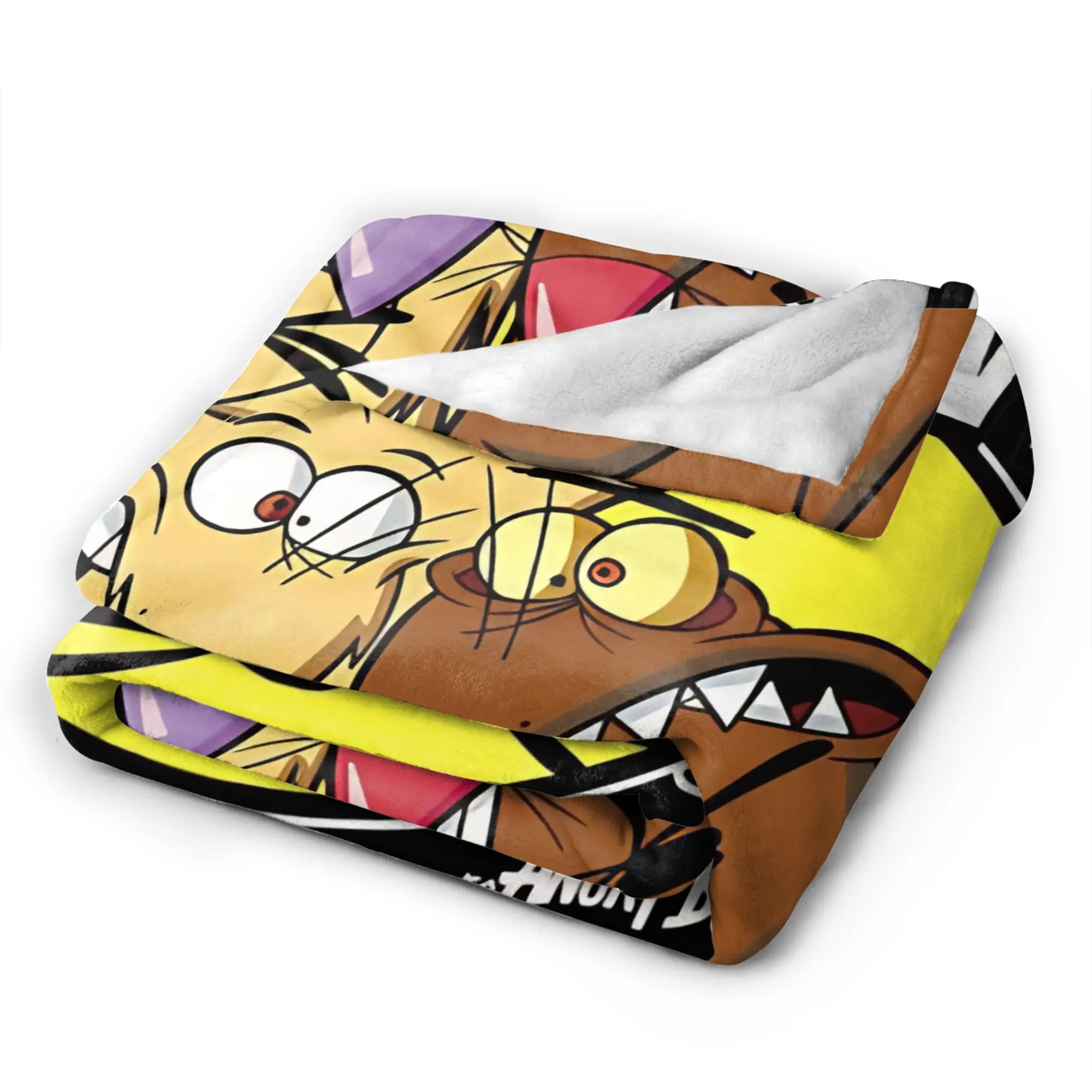 Фото Angry Beavers Daggett & Norbert Feverish Легкие тонкие фланелевые пледы, удобные подарочные покрывала, постельные пледы. №4