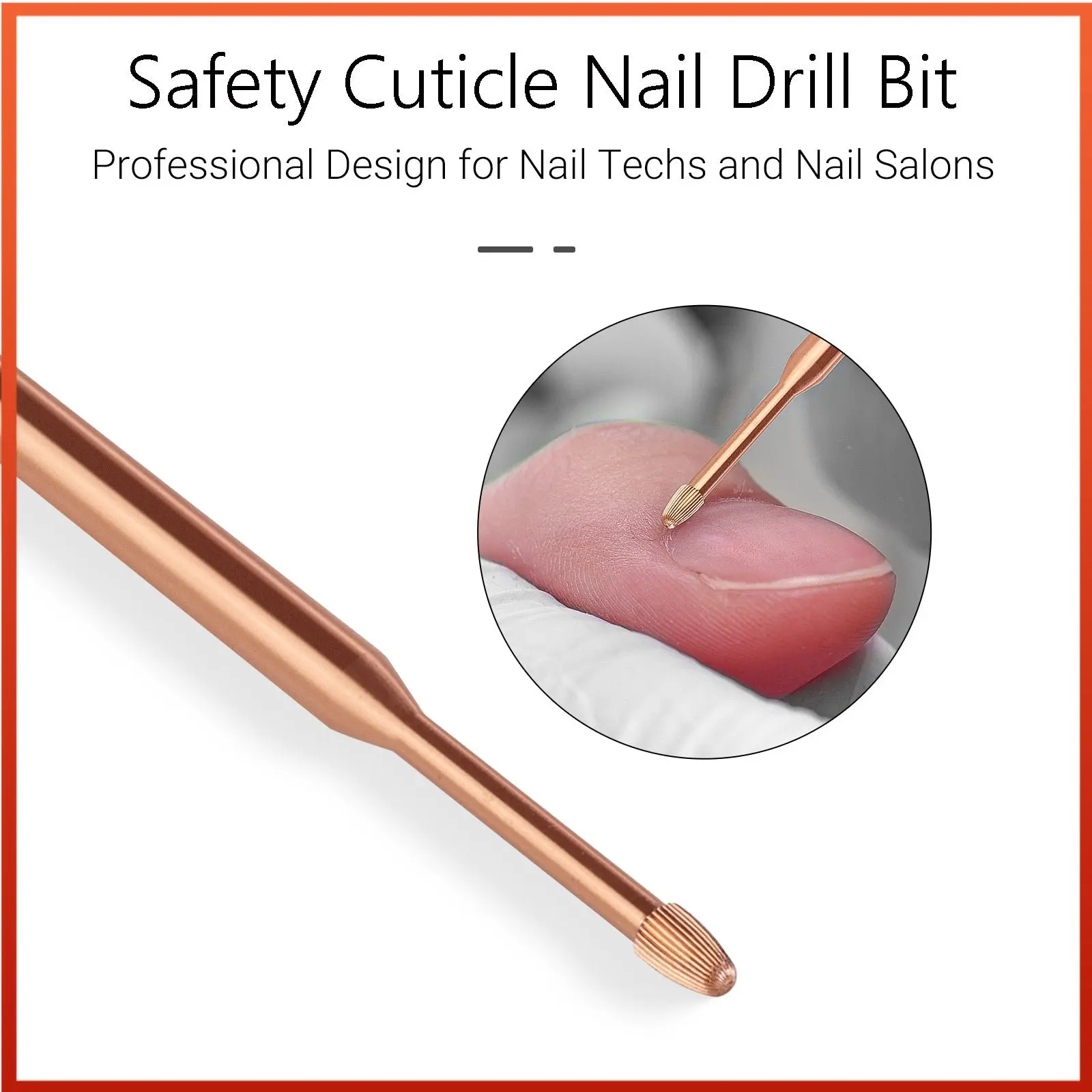 

Cuticle Clean Drill Bit for Nails Safety Carbide Milling Cutter Cuticle Remover Cuuuetr for Dead Skin Nail Prepare Rose Gold