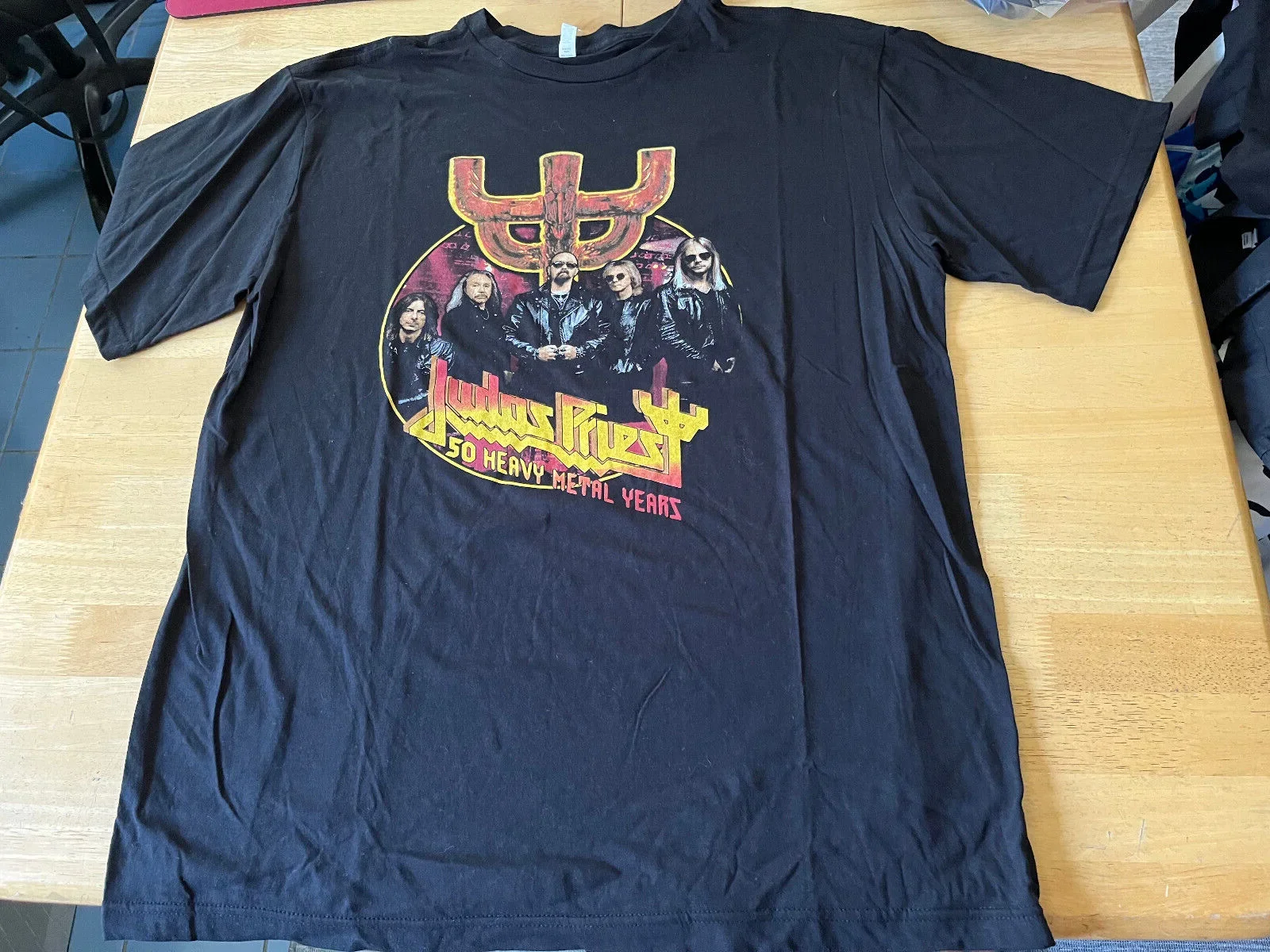 Черная футболка Judas священник 50 тяжелых металлов с графическим принтом для