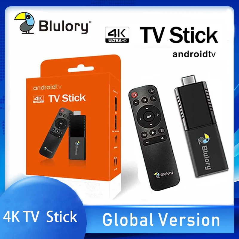 Blulory Global Version 4K TV Stick Android 10.0 CPU Quad-core ARM Cortex-A53 GPU Mali-G31 1GB 8GB Wi-Fi 2.4G+5GHz |
