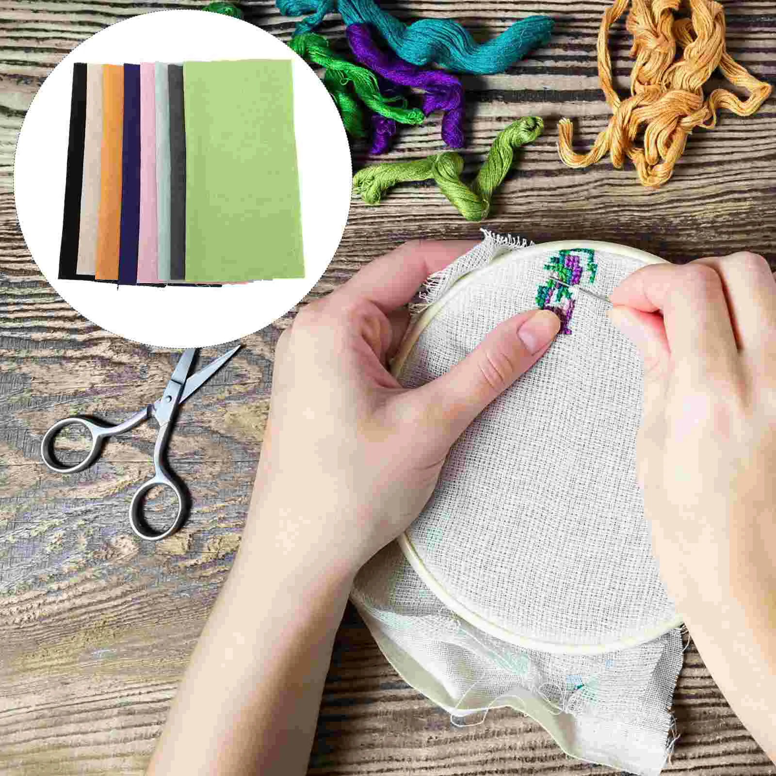 

Embroidery Fabric Cloth Cross Gridding Diy Aida Needlework Fabrics Stitching Sewing Patterns Cloths Supplies Material Square