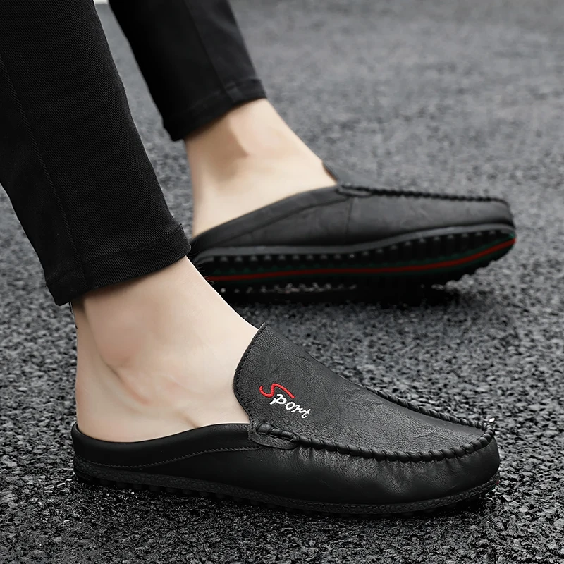

Breathable Moccasins Men Flats Men Loafers Slide Slipper Brand Fashion Half Shoes Gommino Driving Shoes S10280-S10288 Morliron