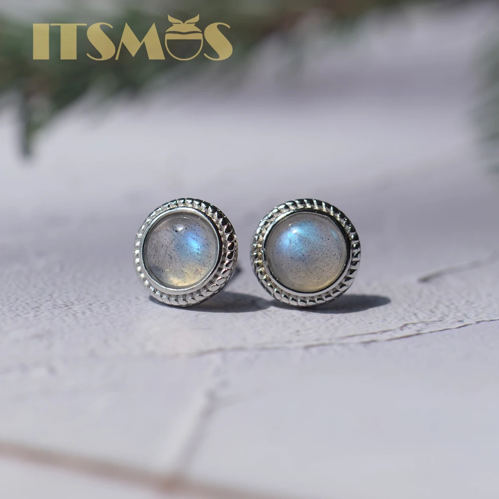 Женские серьги-гвоздики из серебра 925 пробы с аметистом |