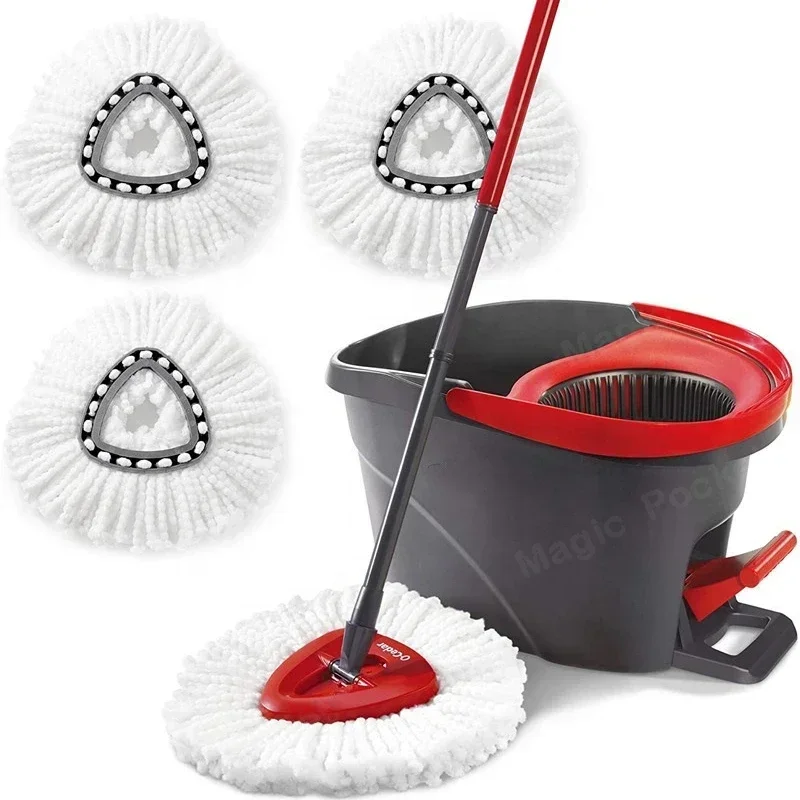 Оптовая швабра для чистки пола набор вращающихся швабр из микрофибры и ведер с 3