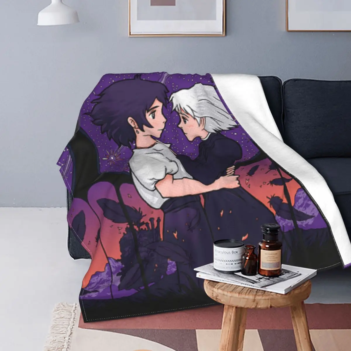 

Howl'S Moving Castle A Heart'S A Heavy Burden Blanket Ghibli Miyazaki Anime Fleece Funny Soft Throw Blanket for Bedspread Summer