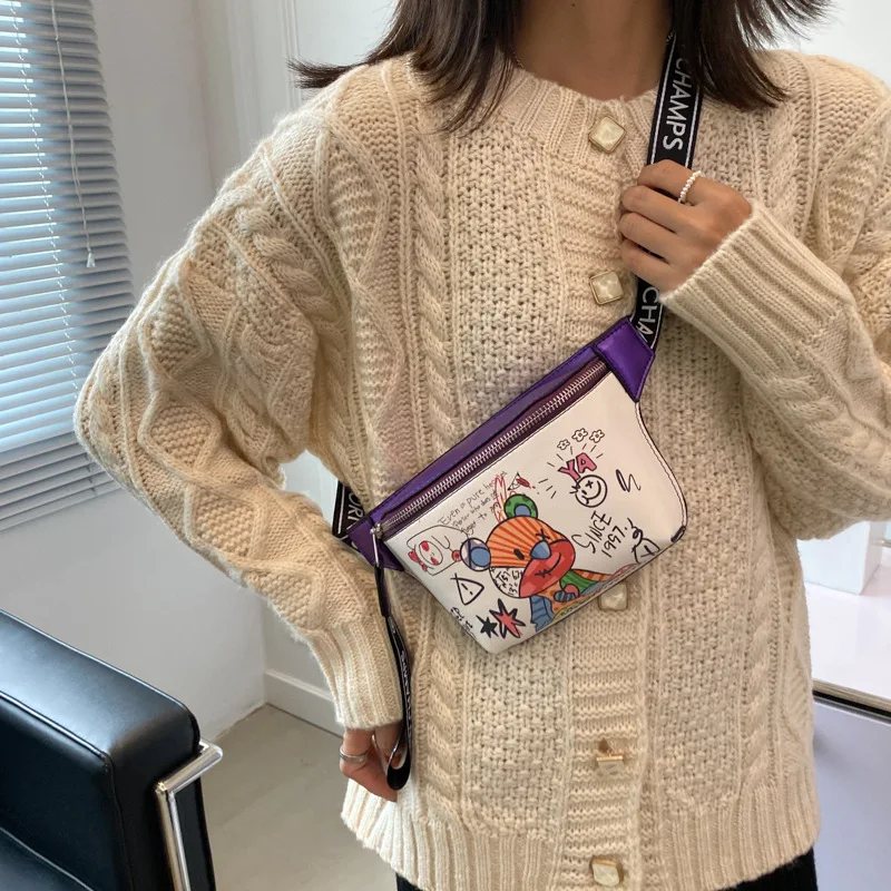 Новинка 2023 модная Милая нагрудная сумка через плечо маленькая поясная