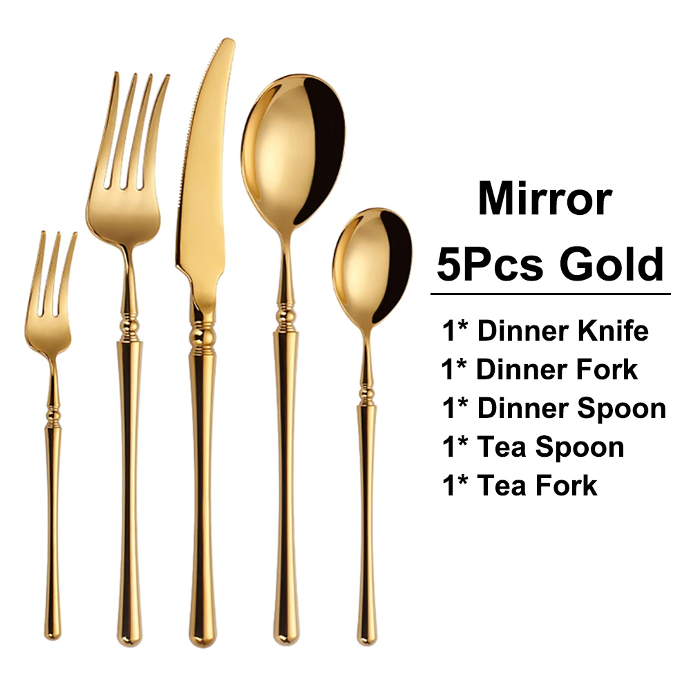 

Золотой набор столовых приборов TD HOME из нержавеющей стали