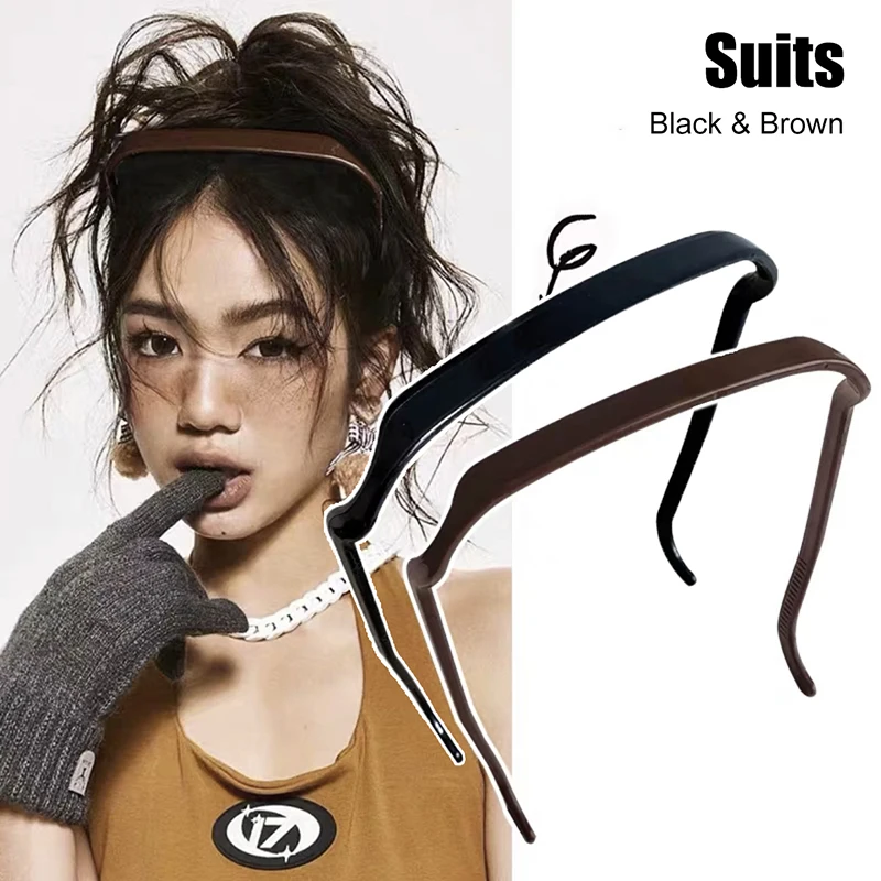 

Square Glasses Headband Female 2023 New All-match Pressing Hair Bundle Headdress Invisible Curly Hair Fixed Artifact Headband