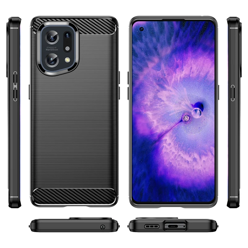For OPPO Find X5 Case For Find X5 Cover Coque Shockproof Soft Silicone TPU Protective Bumper For OPPO Find X5 Fundas 6.55 inch