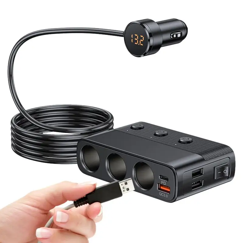 

Автомобильное зарядное устройство USB с 4 USB-портами, 128 Вт