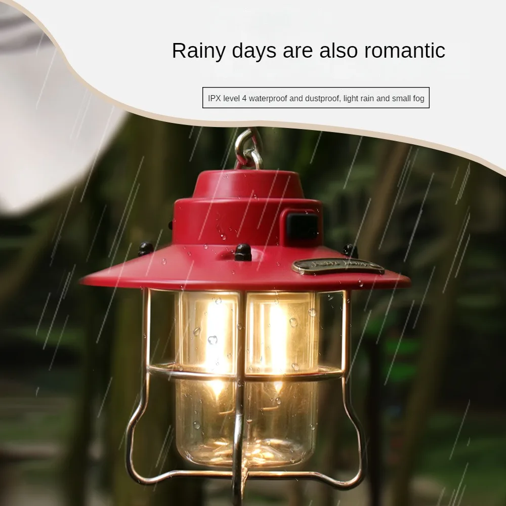

5W Mini Outdoor Camping Light Long Range Multifunctional Camping Ground Light Waterproof Type-C Multi Stage Retro Horse Light