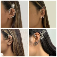 jewelry earcuff punk hip hop dragon snake women ear cuff earring punk fairy no piercing elf ear clip