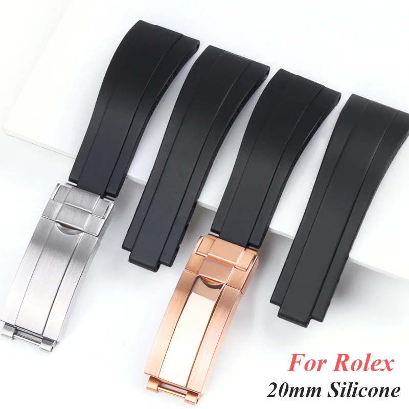 Для Rolex Water Ghost 20 мм резиновый ремешок для Gmt Submariner твердая нержавеющая сталь
