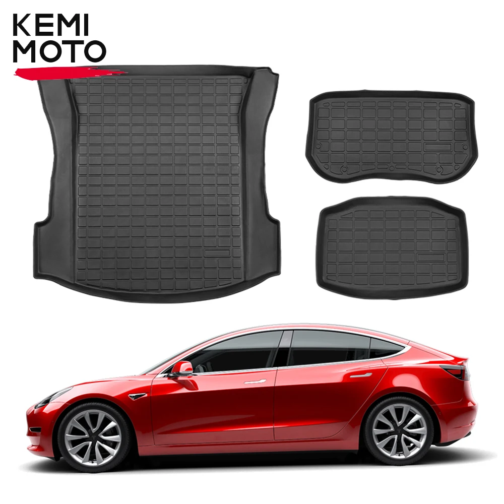 

Front Rear Trunk Mat For Tesla Model 3 2017-2023 Waterproof Floor Protection Front Trunk Cargo Tray Mat Auto Accessories