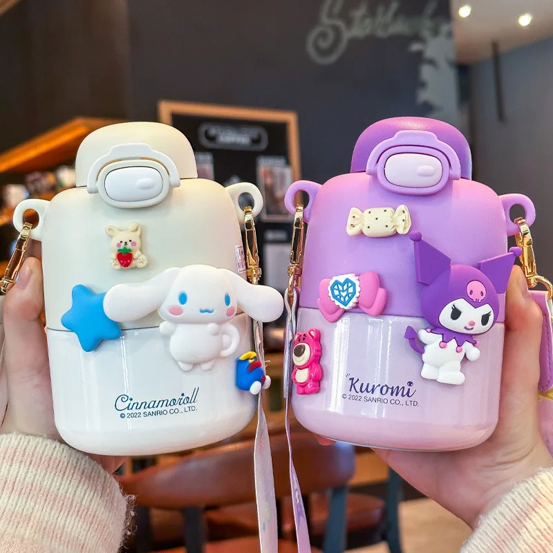 

550 мл Sanrioed аниме Kuromi Cinnamoroll Melody бутылка для воды Kawaii Питьевая Бутылка соломенная чашка соломенные кружки кухонные инструменты подарок для де...